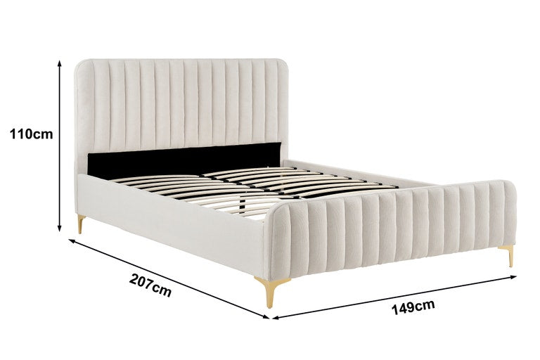 Shangri-La Victoria Bed Frame (Oatmeal, Double)