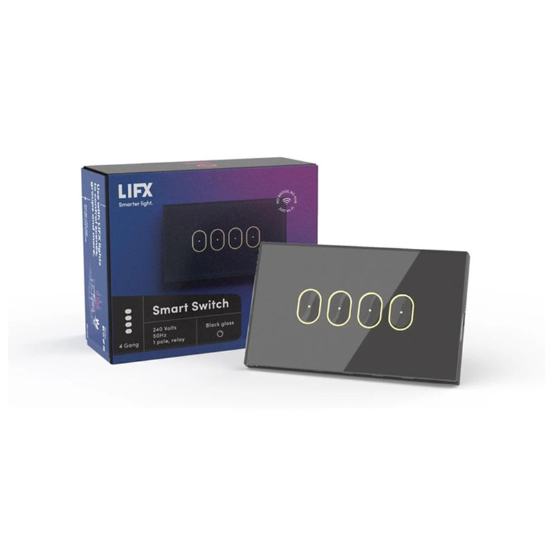 LIFX 4-button in-wall Wi-Fi Controlled Smart Switch Black