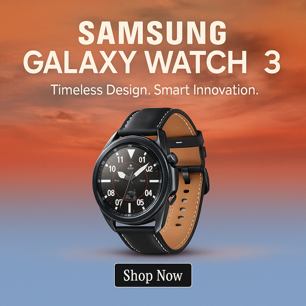 Samsung Galaxy Watch 3 4G Stainless Steel 45 mm Smart Watch - Mystic Black (UK Version)