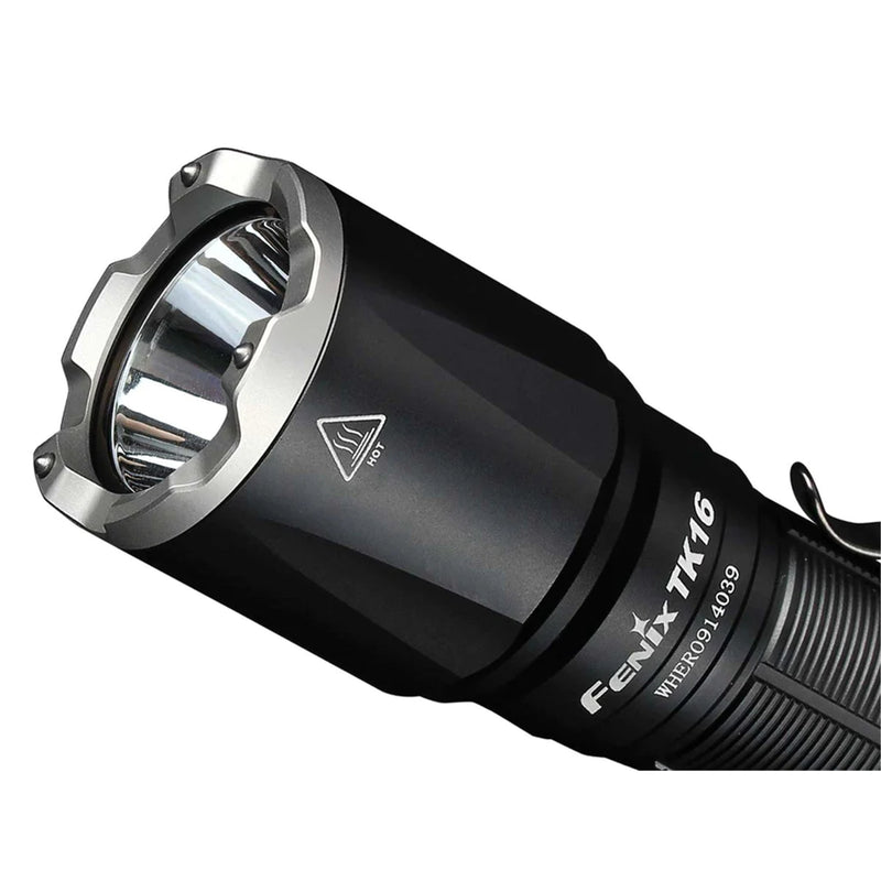 Fenix Tactical Flashlights TK16 V2.0 Rechargable LED Torch Max 3,100 Lumens, Head: 1.34" (34mm), Powered by 1 x 21700 5000mAH Li-ion Battery, One-Handed Operation, Compact, Structure, Build-In USB-C Charging Port, Charging Cable and Battery