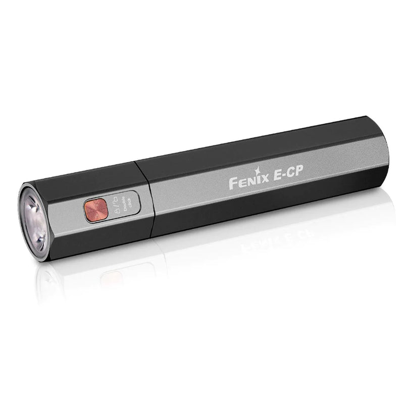 Fenix EDC & Outdoor E-CP PowerBank Flashlight Max 1,600 Lumens. Black, Head: 1.10", 28mm, Build-In 5,000mAH Li-polymer Battery & USB-C Charging Port, Aluminum, USB-C Charging Cable is Included, 2 Years Free Repair Warranty, Battery included