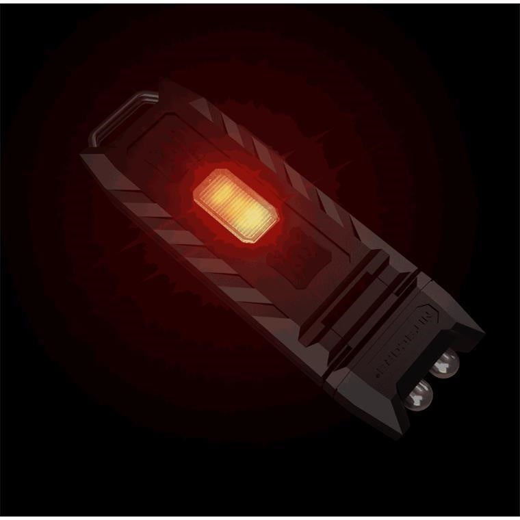 Nitecore T Series Thumb USB Charging Keyring. Integrated Li-ion Battery. Tiny USB Rechargeable Light, Tiltable Head, Dual Colour Lighting White Red Maxout 85 Lumens, Water Resistant, Maximum Runtime Up To 22 Hours