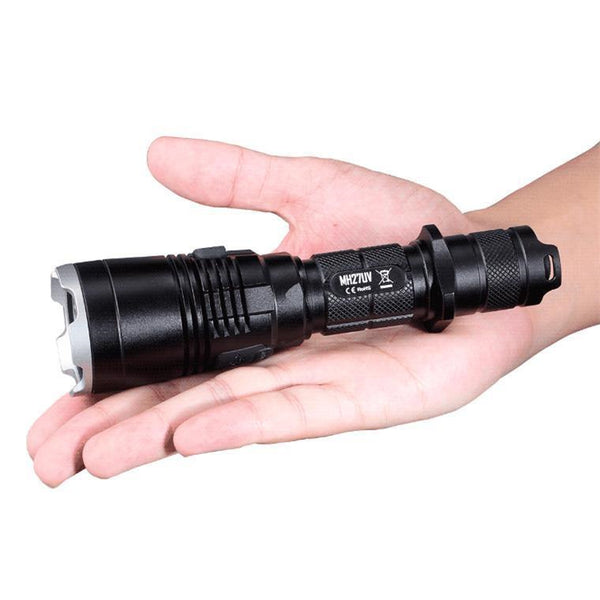 Nitecore MultiTask Hybrid MH27UV Rechargeable LED Torch Flashlight. Battery not included. includes USB cable. 1000 Lumens, MAX Hitting 462m, CREE XP-L High V3 LED.Tactical Blaze RGB Auxiliary LEDS