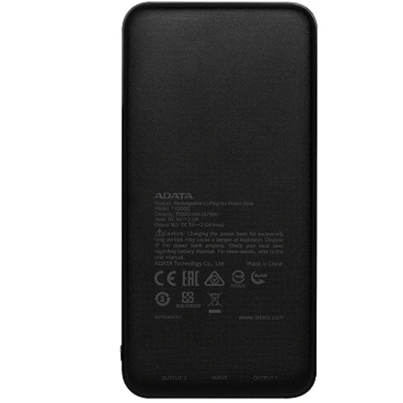 ADATA T10000 10000mAh Powerbank - Black