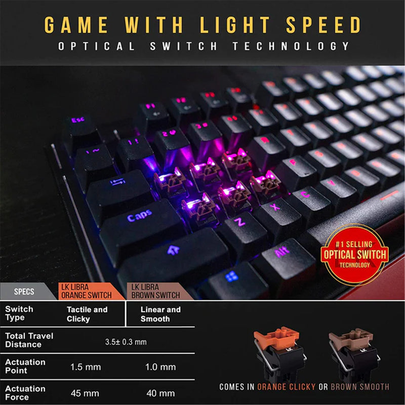 Bloody B975 Light Strike LED Backlit USB Gaming Keyboard