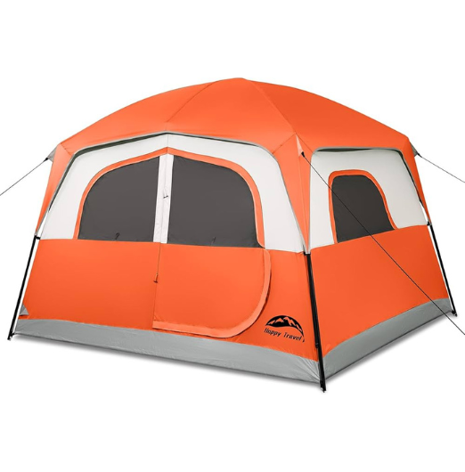 UNP Tents 6 Person Waterproof & Windproof ,Double Layer Family Camping Tent