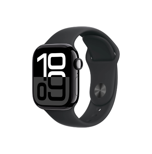 Apple Watch Series 10 GPS + Cellular 46mm Jet Black Aluminium - Sport Band
