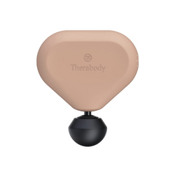 Therabody Theragun Mini (2nd Gen) Therapy Device (Desert Rose) 20% smaller and 30% lighter than the 1st Gen, with bluetooth, for full body use, 3 head attachments, 120mins battery life, helps relieve muscle soreness and stiffness