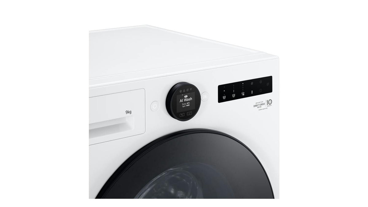 LG Series 9.9kg Front Loader Washing Machine - White (WX9-1409W)