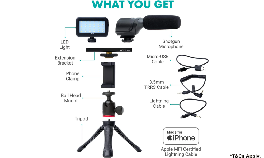 Movo iVlogger Vlogging Kit for iPhone