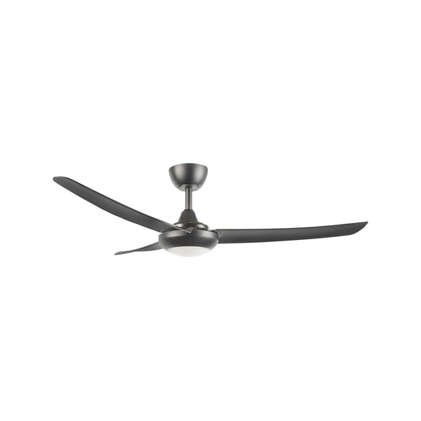 Brilliant 132cm Black Matt Duque 3 Blade DC Ceiling Fan With Light Tone Changing LED Light And Remote