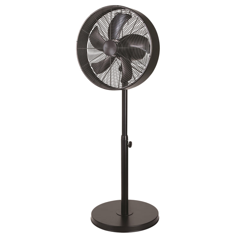 Euromatic 40cm Matte Black Drum Pedestal Fan