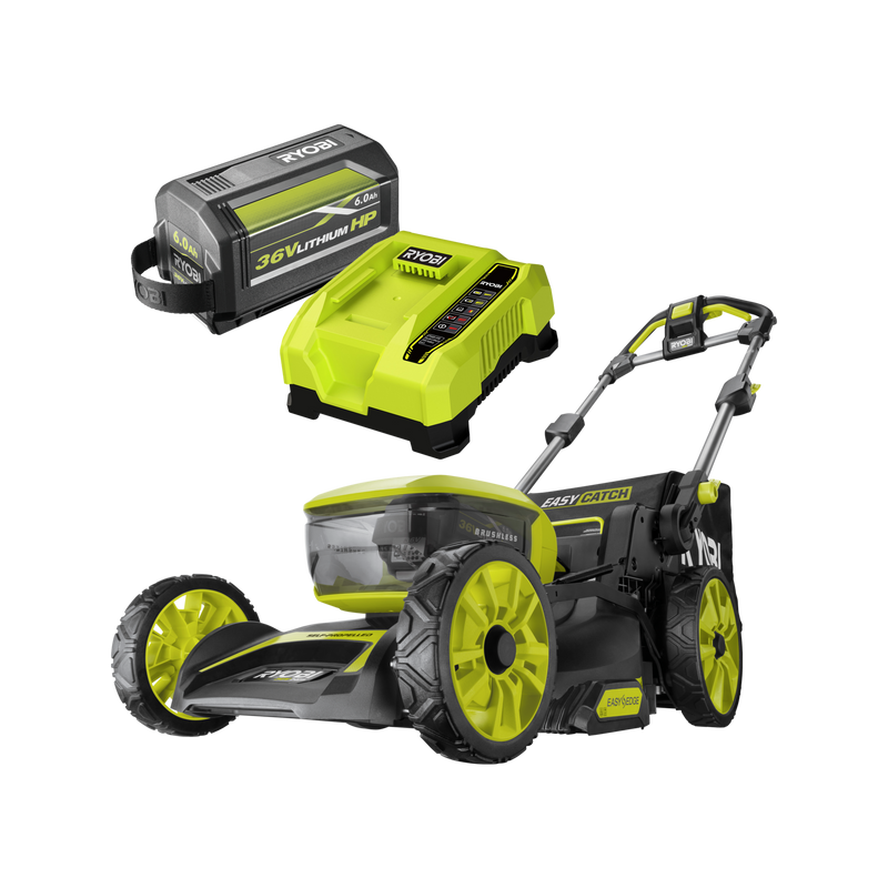 Ryobi 36V HP 46cm 6.0Ah Brushless Cordless Self-Propelled Lawn Mower Kit