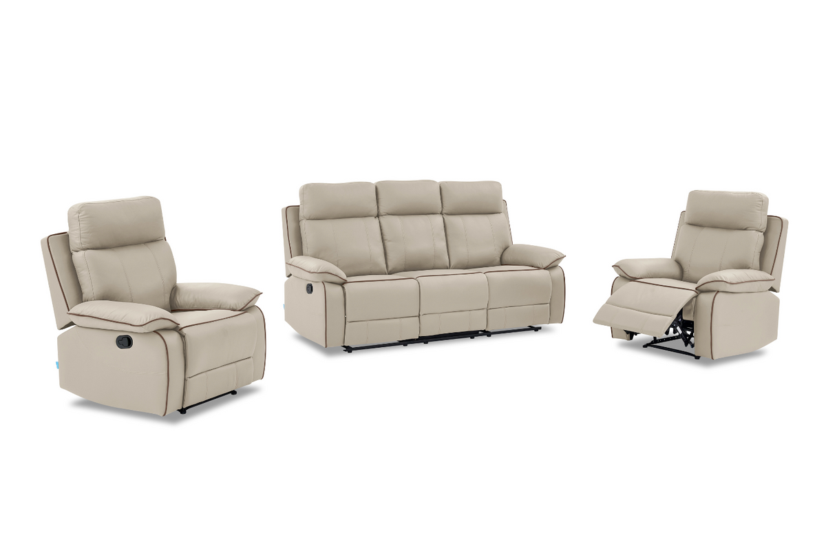Air Leather Manual Reclining Sofa