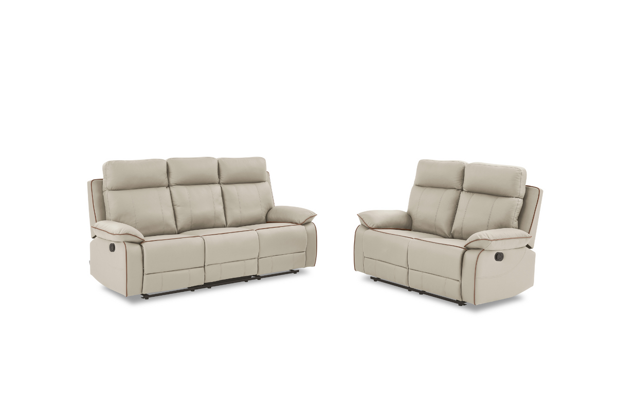 Air Leather Manual Reclining Sofa