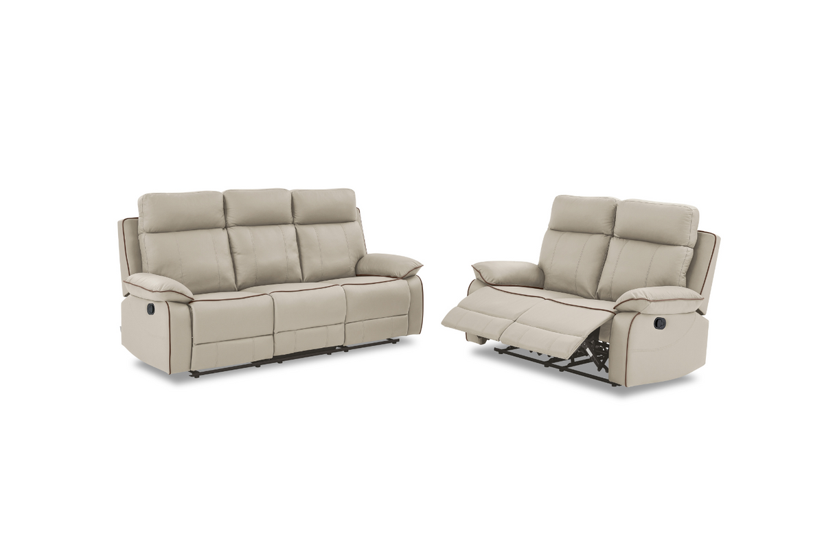 Air Leather Manual Reclining Sofa