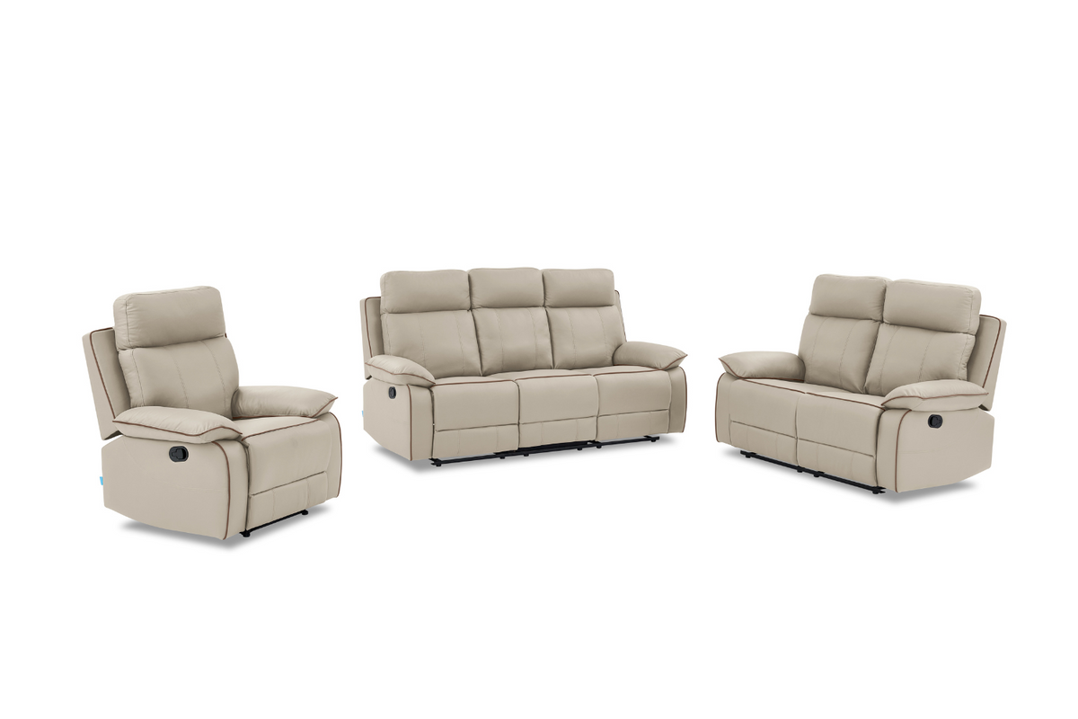 Air Leather Manual Reclining Sofa