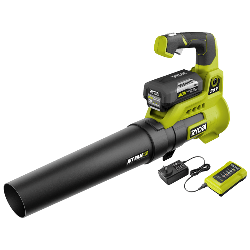 Ryobi 36V Cordless 525CFM Jet Blower 4.0Ah Kit