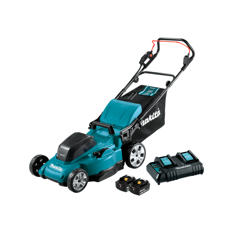 Makita 18Vx2 (36V) LXT 480mm (18") Lawn Mower 5.0Ah Kit