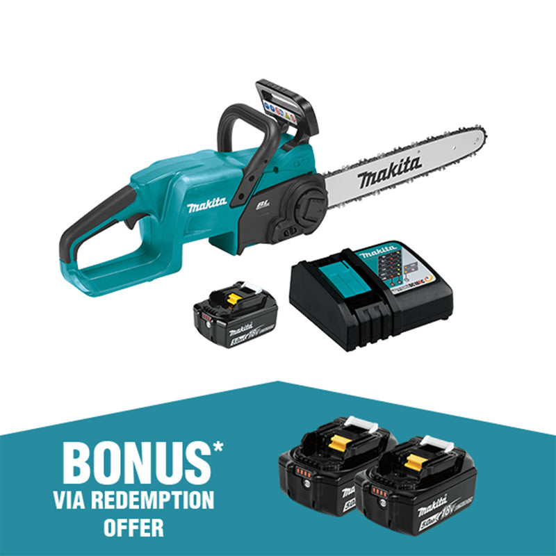 Makita LXT 18V 5.0Ah 16in Chainsaw Kit