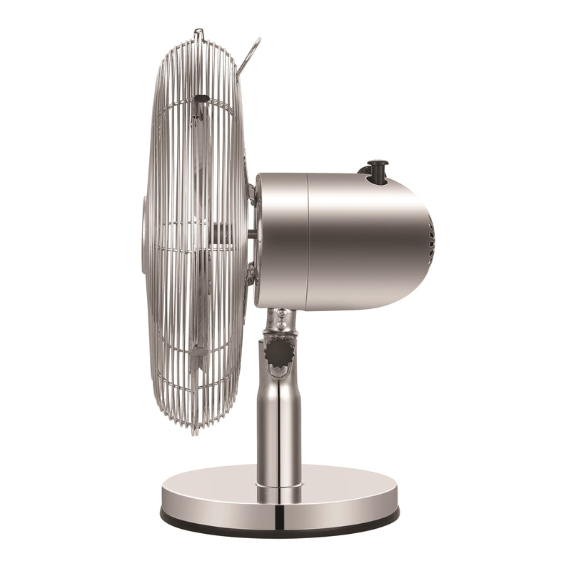 Euromatic 30cm Chrome Metal Desk Fan