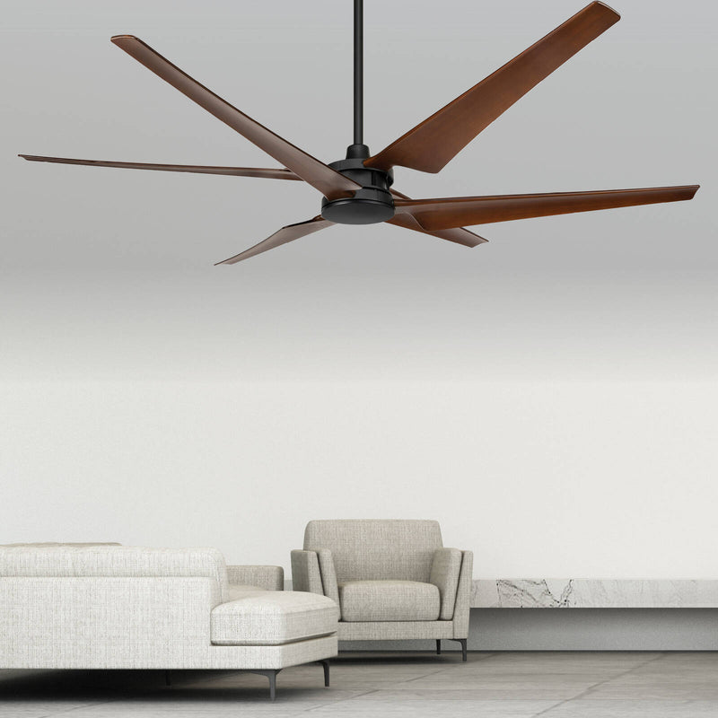 Brilliant 178cm Timber Look X Large Xtreme Indoor Outdoor ABS DC Ceiling Fan With Remote