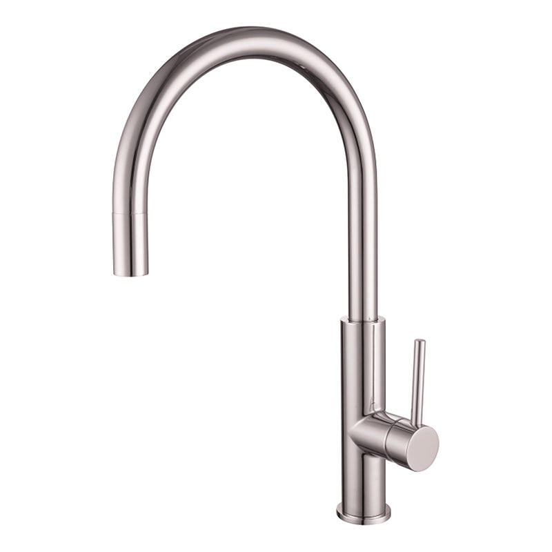 Aquatica Metalique Chrome Gooseneck Sink Mixer, Wels 3 Star 9/L per min.