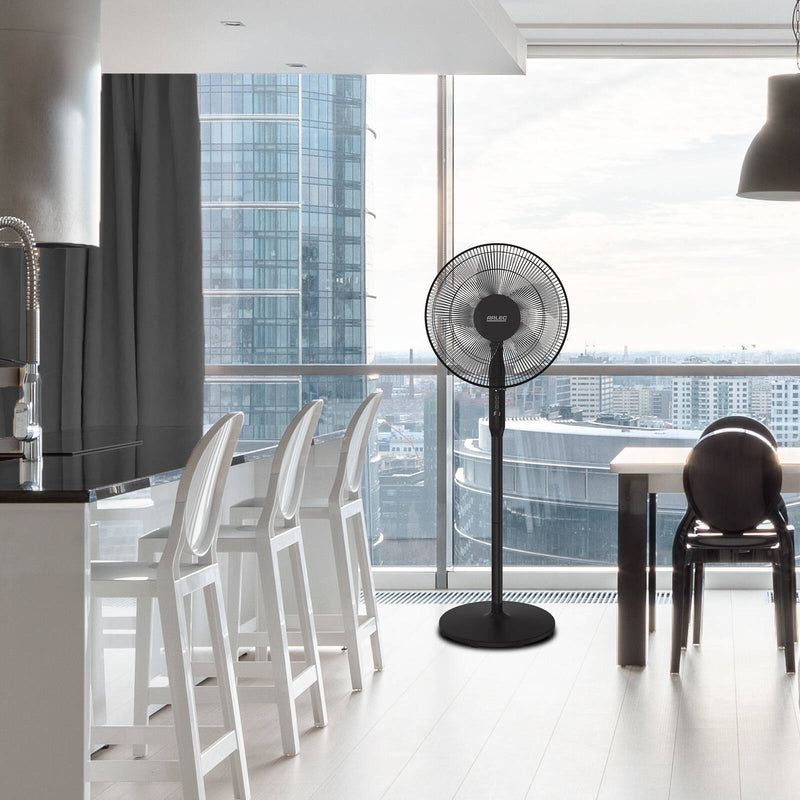 Arlec 40cm Black Pedestal Fan with Remote