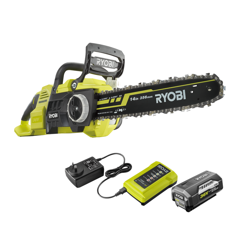 Ryobi 36V 4.0Ah 14" 35cm Brushless Cordless Chainsaw Kit