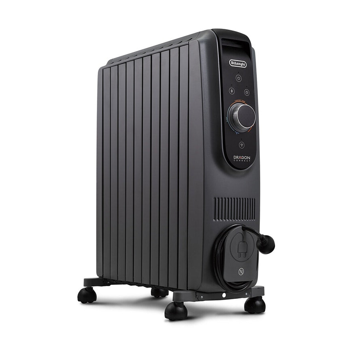 DeLonghi Dragon5 Connect 2400W 10 Fin Oil Column Heater with Wi-Fi - Grey (TRD51024WIFI.G)