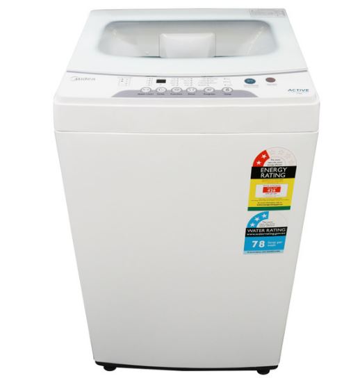 Midea Washing Machine Top Load 5.5kg & Air Vented Dryer 7kg Combo