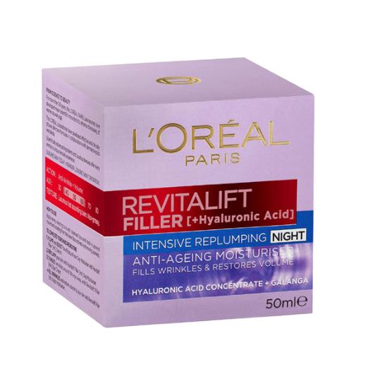 L'Oreal Paris Revitalift Filler Replumping Night Cream with Hyaluronic Acid