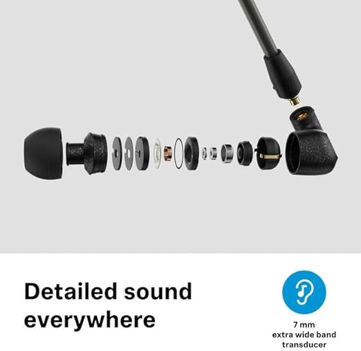 Sennheiser IE 300 in-Ear Audiophile Headphones - Sound Isolating with XWB Transducers for Balanced Sound, Detachable Cable with Flexible Ear Hooks, 2-Year Warranty (Black)