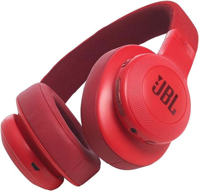 JBL E55BT Over-Ear Wireless Headphones Red