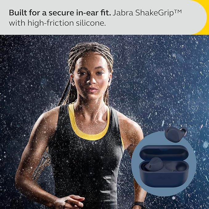 Jabra Elite 8 Active - Best and Most Advanced Sports Wireless Bluetooth Earbuds with Comfortable Secure Fit, Military Grade Durability, Active Noise Cancellation, Dolby Surround Sound “ Navy