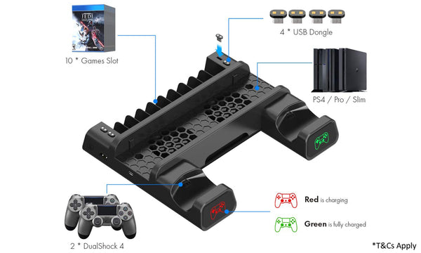 ElecGear PlayStation 4 Vertical Stand and Cooling Fan