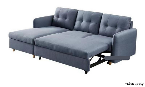 Kayden Reversible Sectional Sofa Bed with Storage (GREY)
